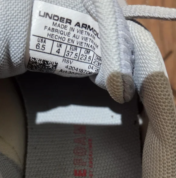 Women's Bright Pink And Gray Under Armour Shoes, Size 6.5 - Picture 2 of 15